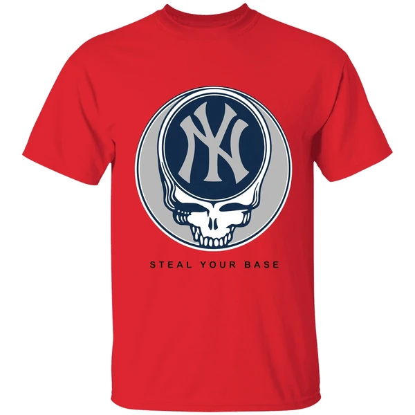 New York Yankees Grateful Dead Steal Your Base Shirt - Image 4