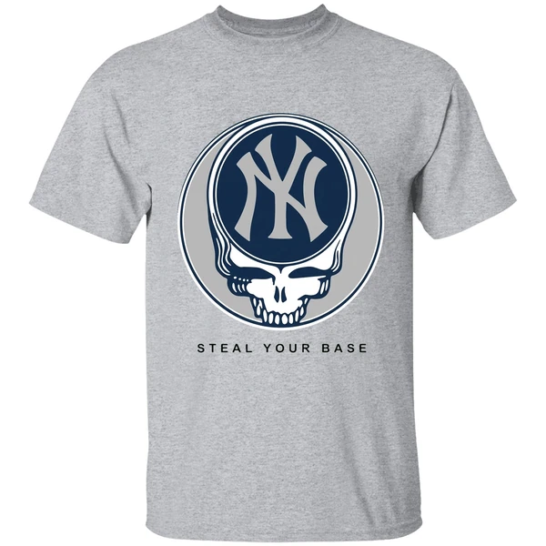 new york yankees grateful dead steal your base shirt sportgrey