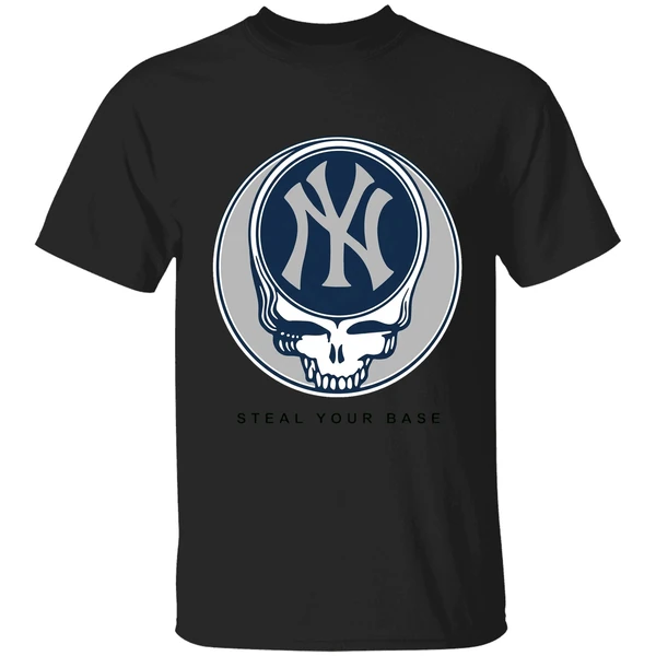 New York Yankees Grateful Dead Steal Your Base Shirt - Image 7