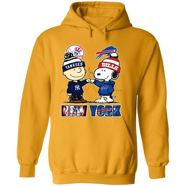 New York Yankees New York Rangers Snoopy Hoodie