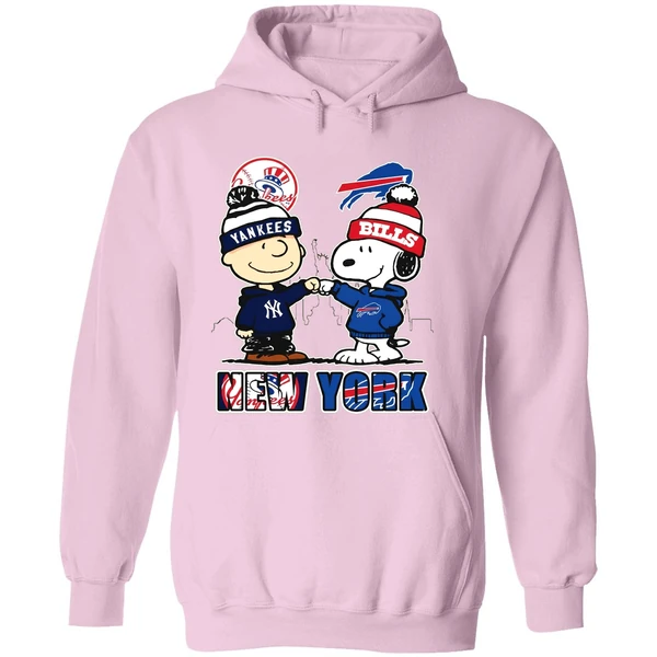 New York Yankees New York Rangers Snoopy Hoodie - Image 5