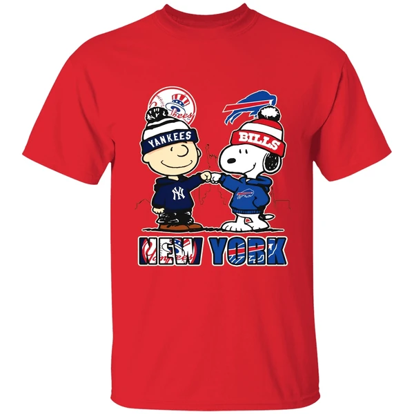 New York Yankees New York Rangers Snoopy Shirt - Image 6