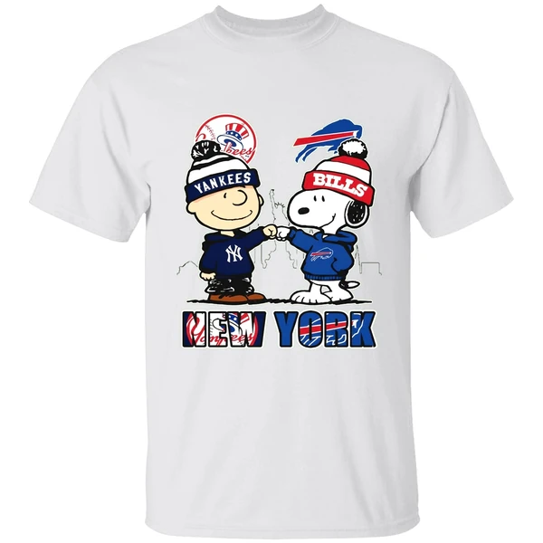 New York Yankees New York Rangers Snoopy Shirt - Image 9