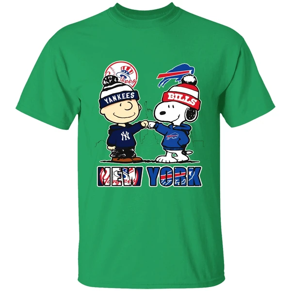 New York Yankees X Buffalo Bills Snoopy Shirt - Image 7