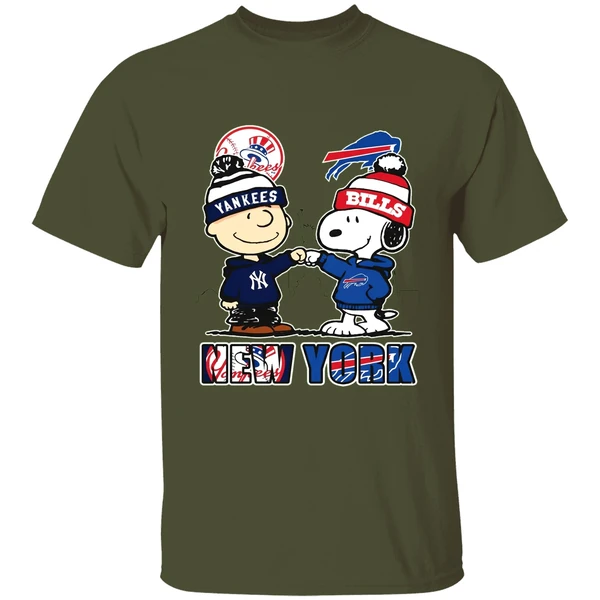 New York Yankees X Buffalo Bills Snoopy Shirt - Image 3