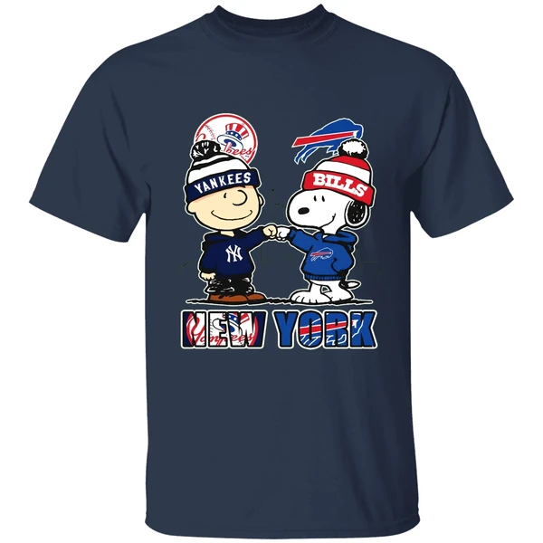 New York Yankees X Buffalo Bills Snoopy Shirt - Image 4