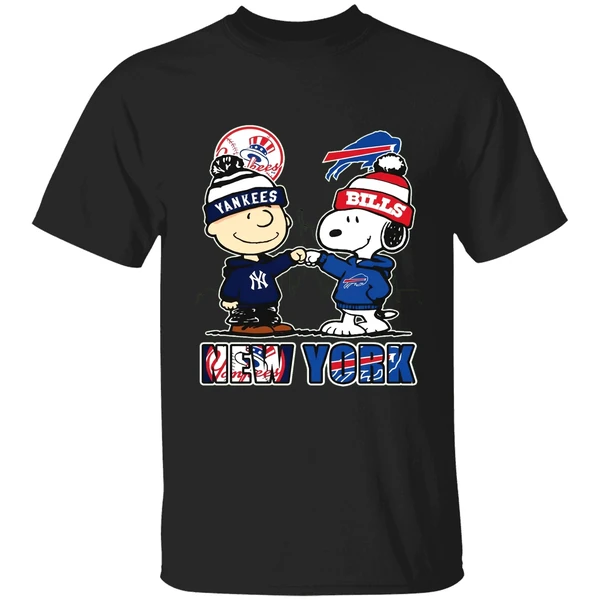 New York Yankees X Buffalo Bills Snoopy Shirt - Image 9