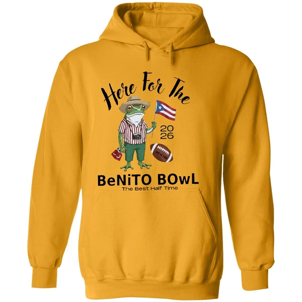 Nfl Bad Bunny Super Bowl 2026 Here For The Benito Bowl The Best Half Time Mascot Hoodie