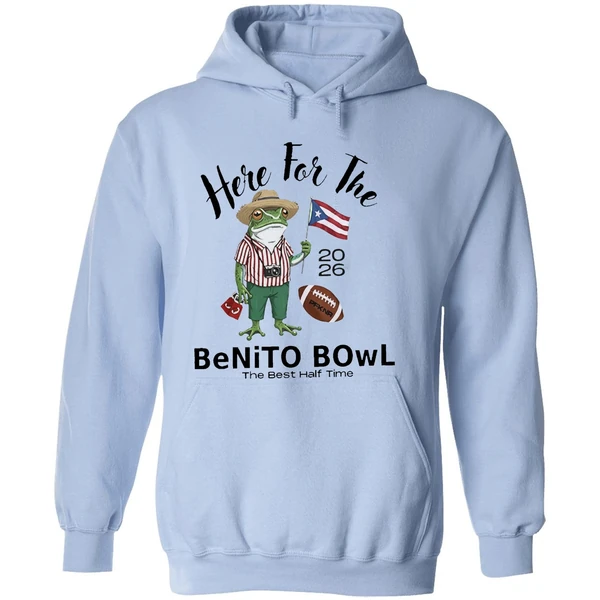 Nfl Bad Bunny Super Bowl 2026 Here For The Benito Bowl The Best Half Time Mascot Hoodie - Image 4