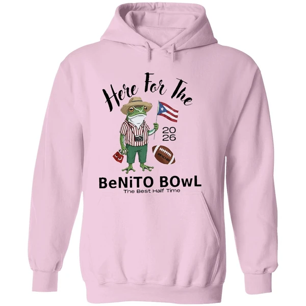 Nfl Bad Bunny Super Bowl 2026 Here For The Benito Bowl The Best Half Time Mascot Hoodie - Image 5