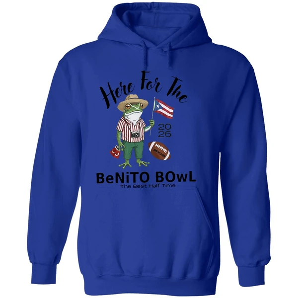 Nfl Bad Bunny Super Bowl 2026 Here For The Benito Bowl The Best Half Time Mascot Hoodie - Image 7