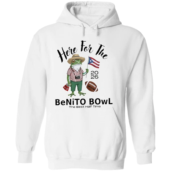 Nfl Bad Bunny Super Bowl 2026 Here For The Benito Bowl The Best Half Time Mascot Hoodie - Image 8