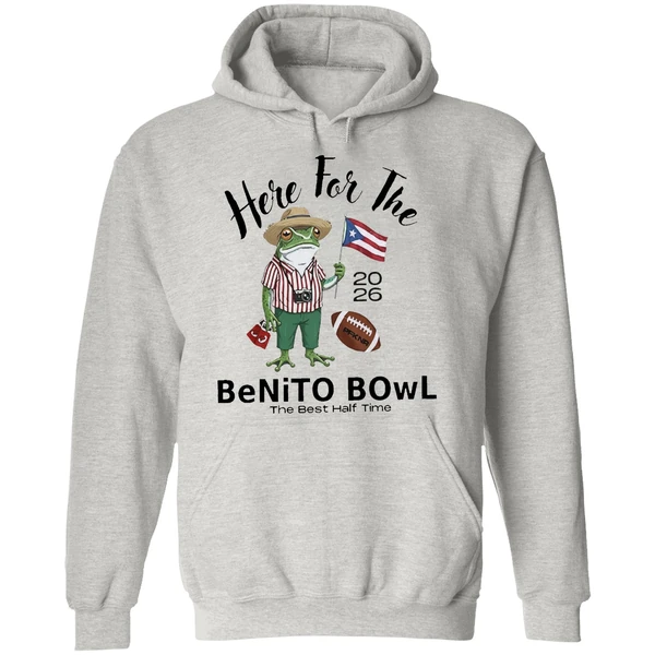 Nfl Bad Bunny Super Bowl 2026 Here For The Benito Bowl The Best Half Time Mascot Hoodie - Image 9