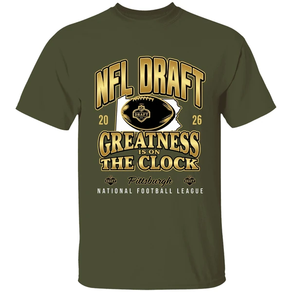 Nfl Draft 2026 Greatness Is On The Clock Pittsburgh National Football League Shirt - Image 4