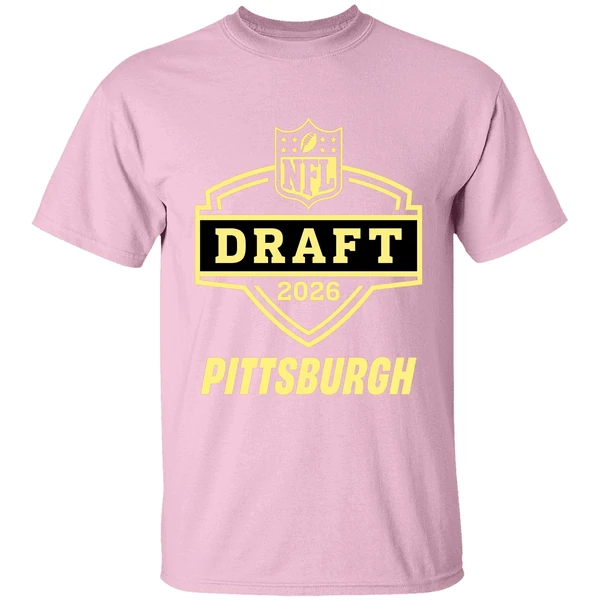 nfl draft 2026 pittsburgh logo shirt lightpink