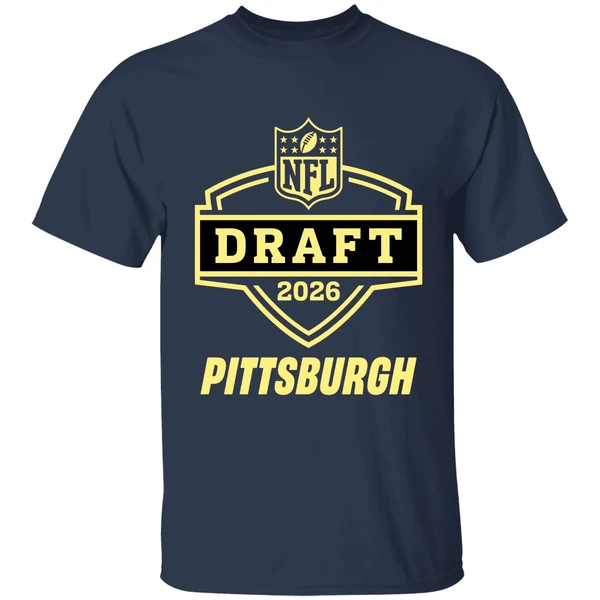 nfl draft 2026 pittsburgh logo shirt navy
