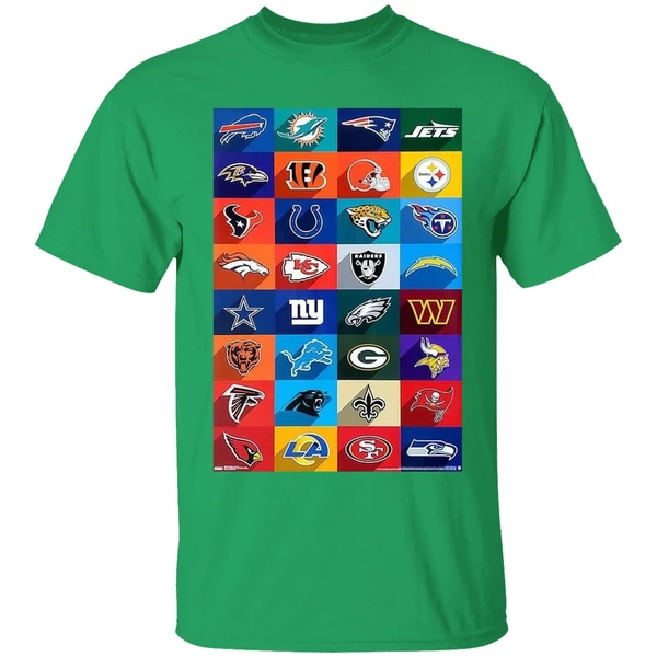 Nfl Football Logos All 32 Teams Shirt - Image 8