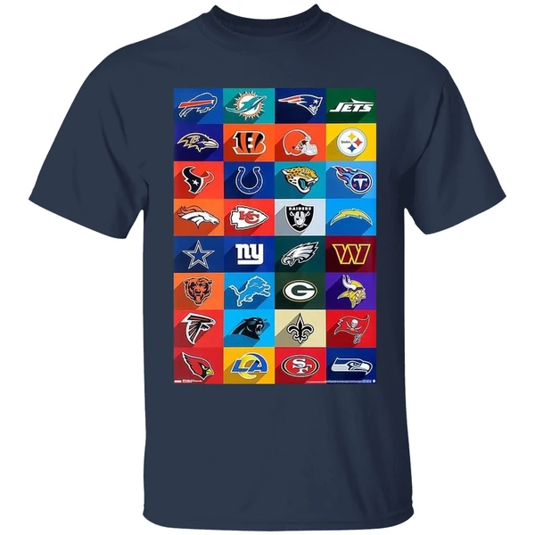 Nfl Football Logos All 32 Teams Shirt - Image 4