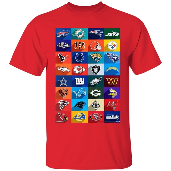 Nfl Football Logos All 32 Teams Shirt - Image 6