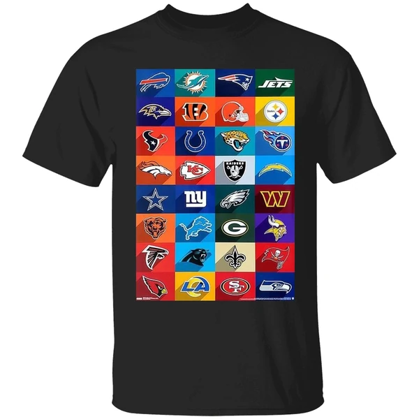Nfl Football Logos All 32 Teams Shirt - Image 9