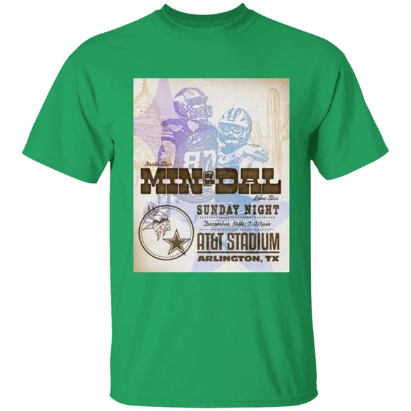Nfl Game Minnesota Vikings Vs Dallas Cowboys Sunday Night December 14th 2025 Att Stadium Shirt - Image 2