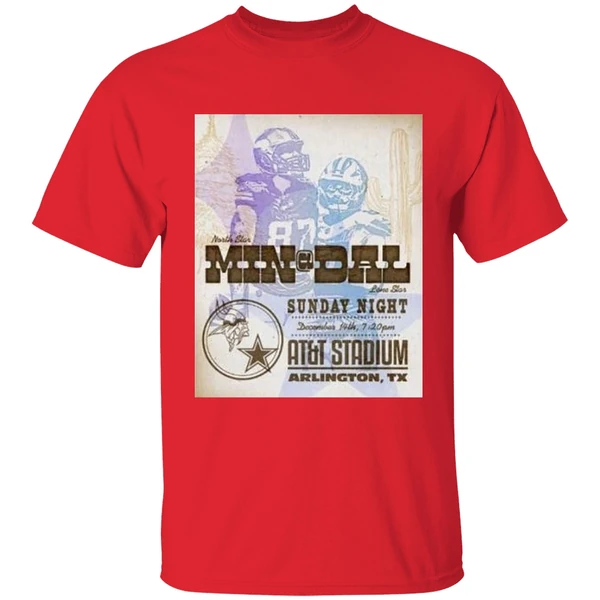 Nfl Game Minnesota Vikings Vs Dallas Cowboys Sunday Night December 14th 2025 Att Stadium Shirt - Image 7