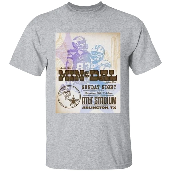 Nfl Game Minnesota Vikings Vs Dallas Cowboys Sunday Night December 14th 2025 Att Stadium Shirt - Image 9