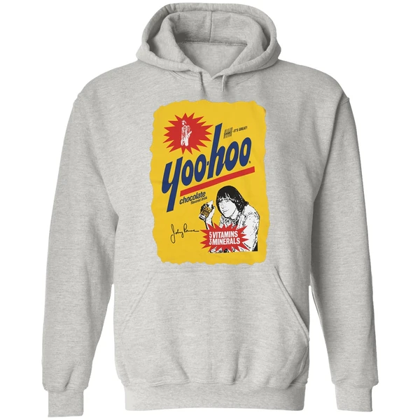 Nice Johnny Ramone Yoohoo Chocolate Drinking Hoodie - Image 9