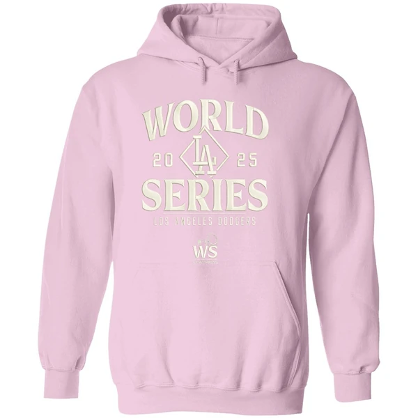 Nice Los Angeles Dodgers Majestic Threads 2025 World Series Tri Blend Hoodie - Image 5