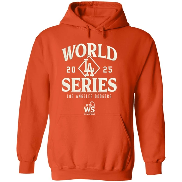 Nice Los Angeles Dodgers Majestic Threads 2025 World Series Tri Blend Hoodie - Image 6