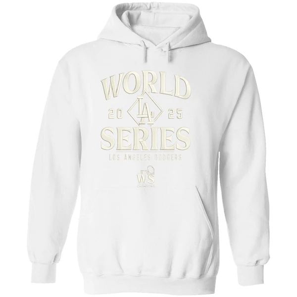 Nice Los Angeles Dodgers Majestic Threads 2025 World Series Tri Blend Hoodie - Image 8