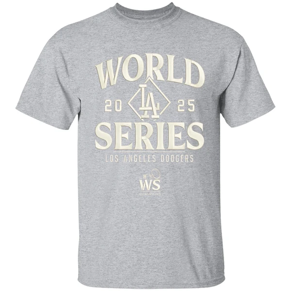 Nice Los Angeles Dodgers Majestic Threads 2025 World Series Tri Blend Shirt - Image 9