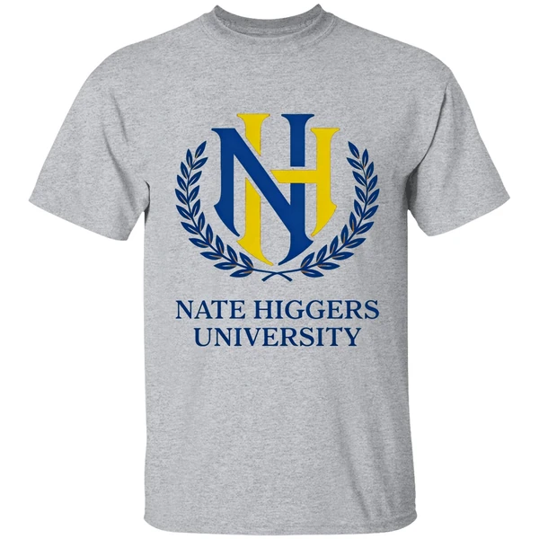 nice nate higgers university shirt sportgrey