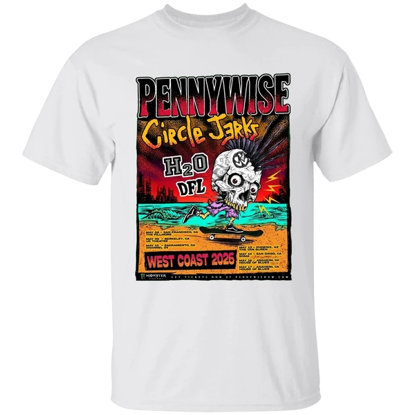 Nice The 2026 West Coast Tour Of Legendary Punk Rock Band Pennywise Shirt