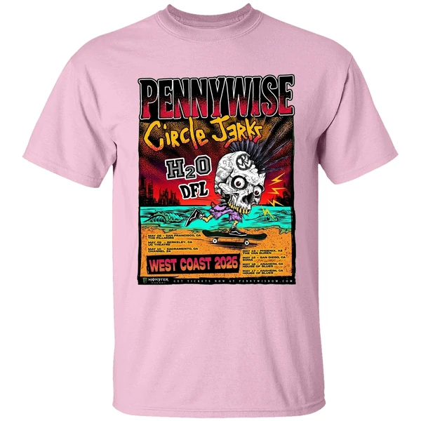 Nice The 2026 West Coast Tour Of Legendary Punk Rock Band Pennywise Shirt - Image 2