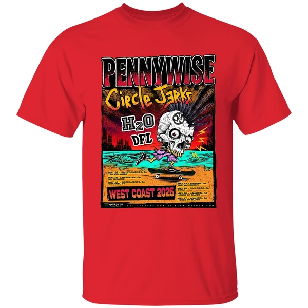 Nice The 2026 West Coast Tour Of Legendary Punk Rock Band Pennywise Shirt - Image 4