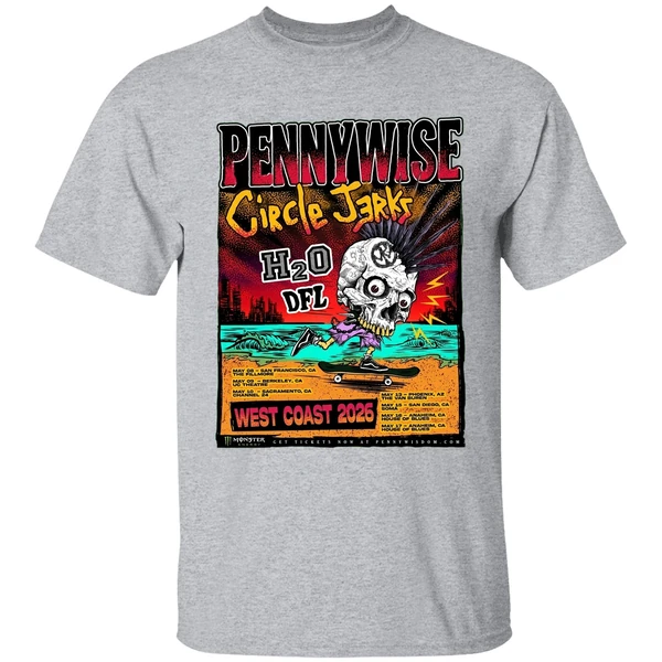 Nice The 2026 West Coast Tour Of Legendary Punk Rock Band Pennywise Shirt - Image 6