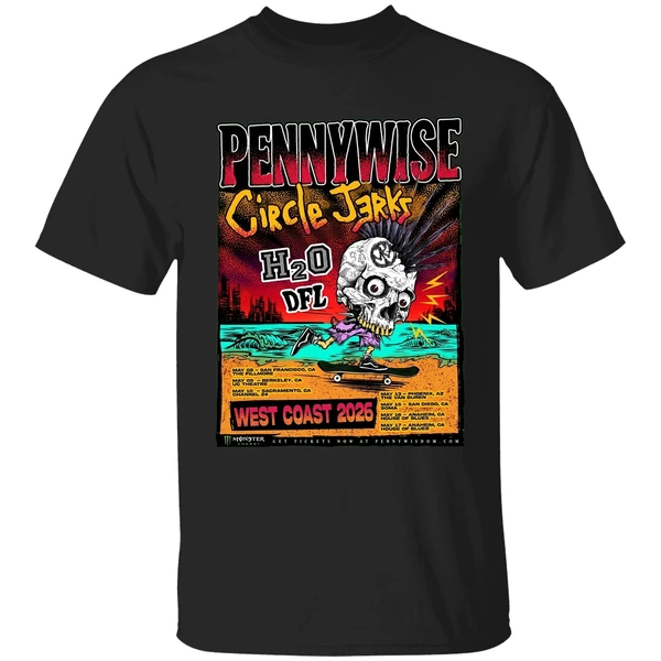 Nice The 2026 West Coast Tour Of Legendary Punk Rock Band Pennywise Shirt - Image 7
