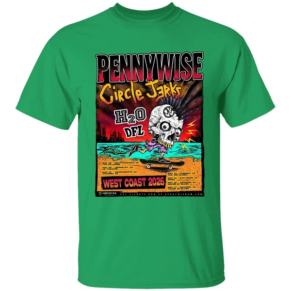 Nice The 2026 West Coast Tour Of Legendary Punk Rock Band Pennywise Shirt - Image 8