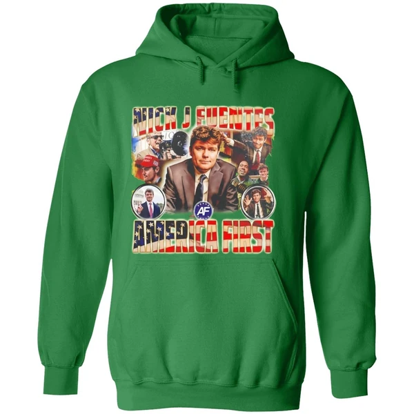 Nick J Fuentes America First 90s Bootleg Hoodie - Image 2