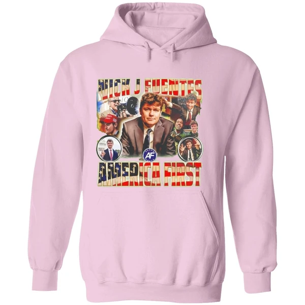 Nick J Fuentes America First 90s Bootleg Hoodie - Image 5