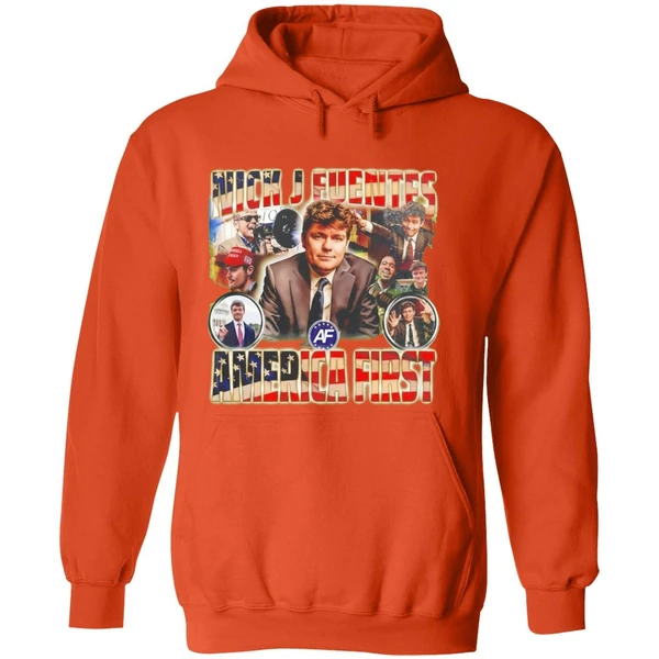 Nick J Fuentes America First 90s Bootleg Hoodie - Image 6