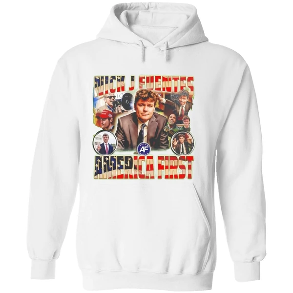 Nick J Fuentes America First 90s Bootleg Hoodie - Image 8