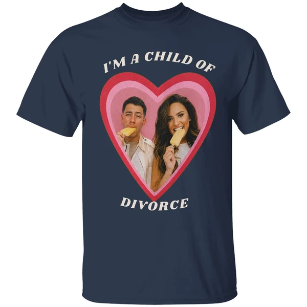 nick jonas demi lovato im a child of divorce shirt navy