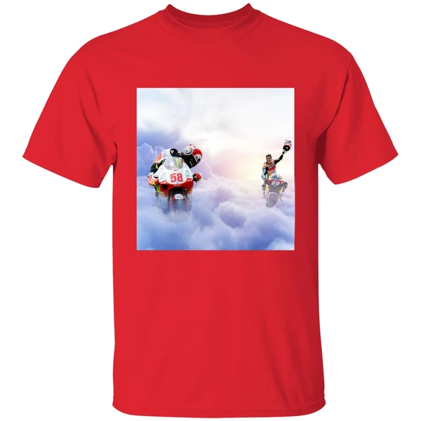 Nicky Hayden And Marco Simoncelli Burning Rubber In Heaven Shirt - Image 6