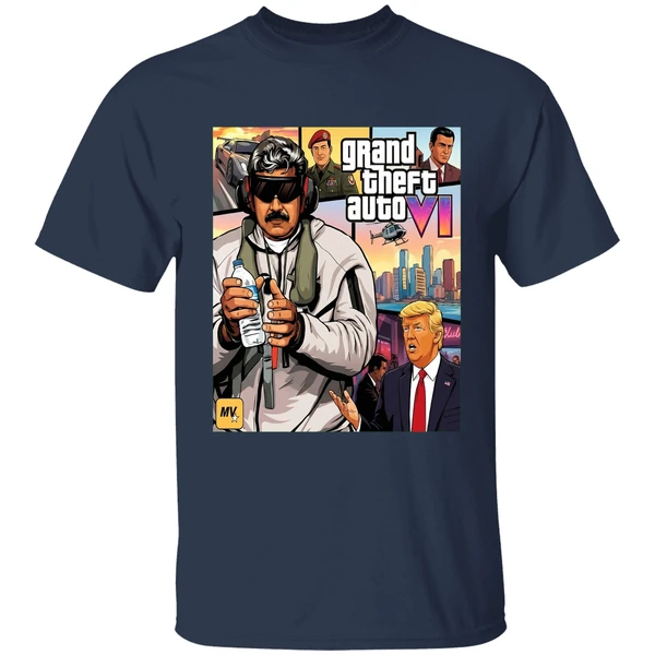 nicolas maduro and trump grand theft auto vi shirt navy