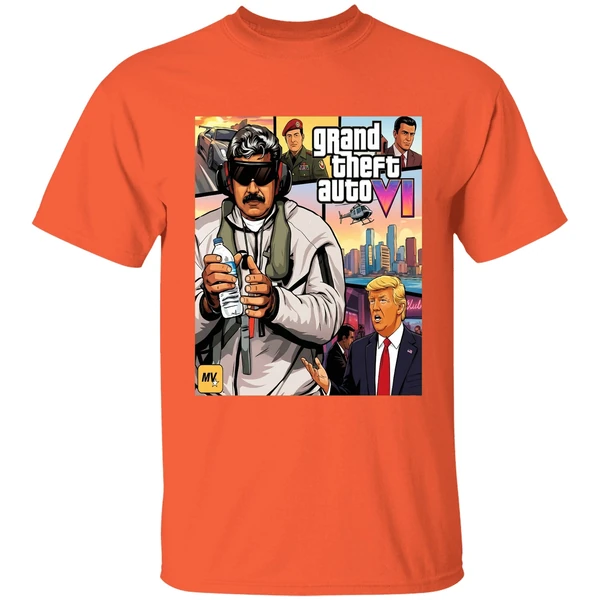 nicolas maduro and trump grand theft auto vi shirt orange