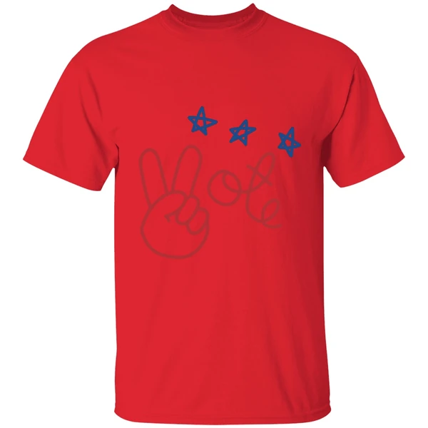 nicolle wallace wear peace vote shirt red