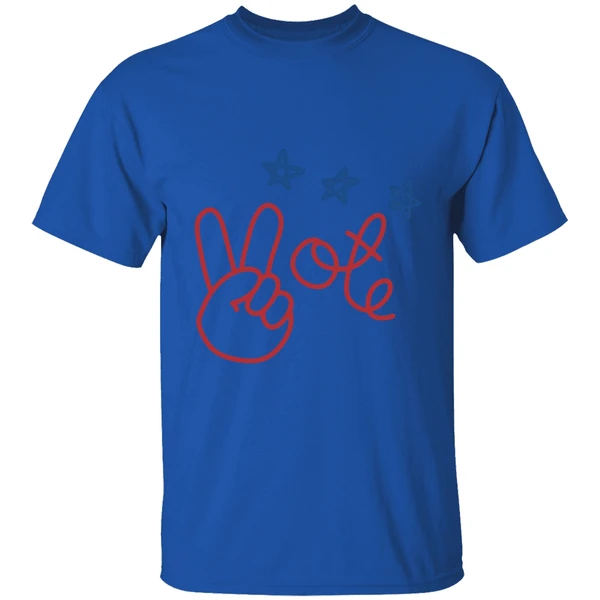 nicolle wallace wear peace vote shirt royalblue
