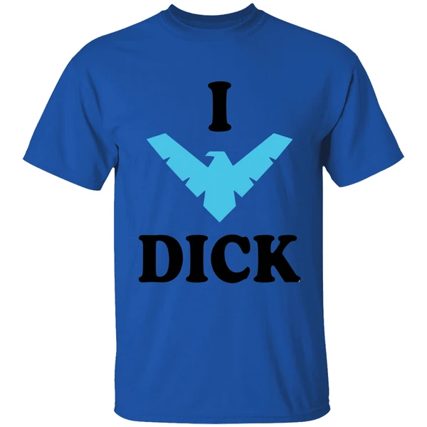 nightwing i dick logo shirt royalblue